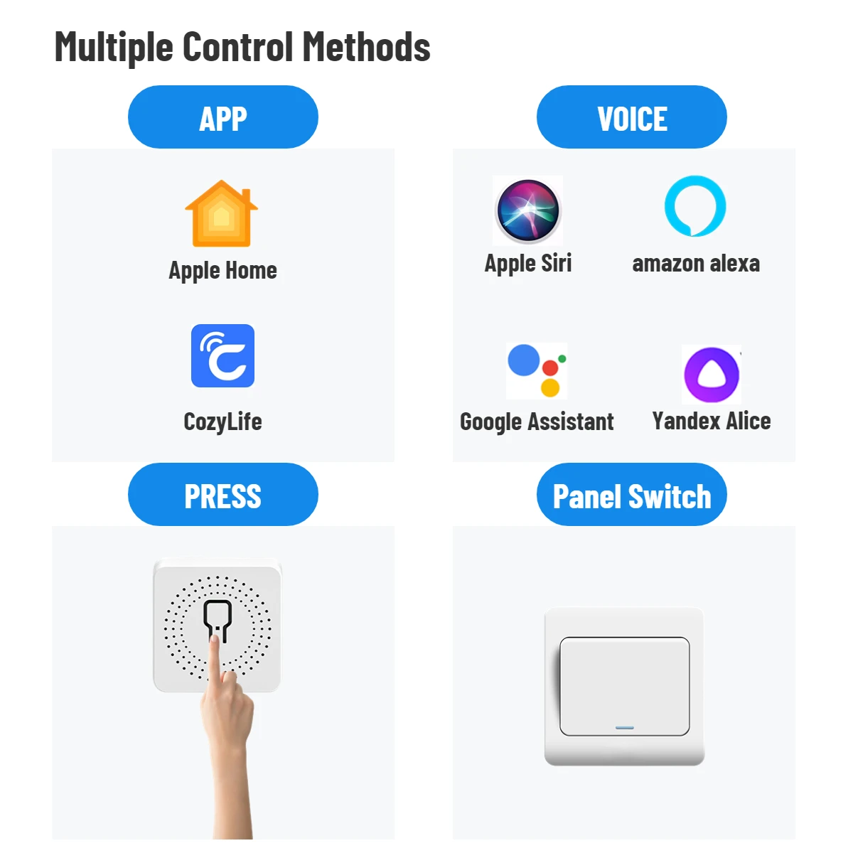 HomeKit 16A WiFi Smart Switch Module DIY 2 Way Control Light Switches Support APP Remote /Alexa Google Apple Siri Voice Control