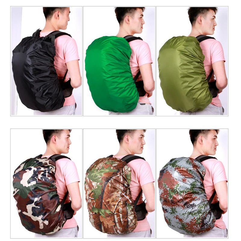 Rain Cover Backpack 35L 40L 50L 60L Waterproof Bag Camo Tactical Outdoor Camping Hiking Climbing Dust Raincover Rucksack Cover