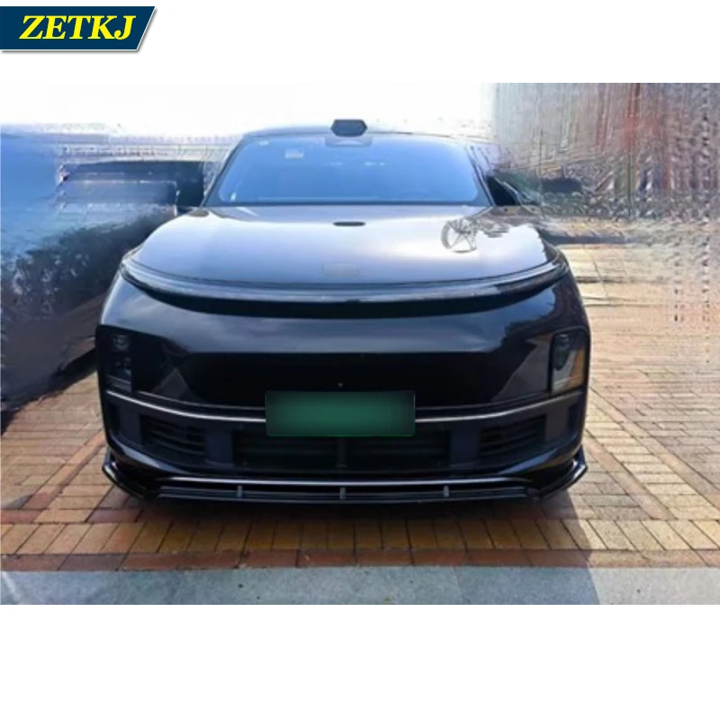 ABS Material Black Carbon Color Front Bumper Lip Spoiler Trim For Lixiang L8 2022 Up