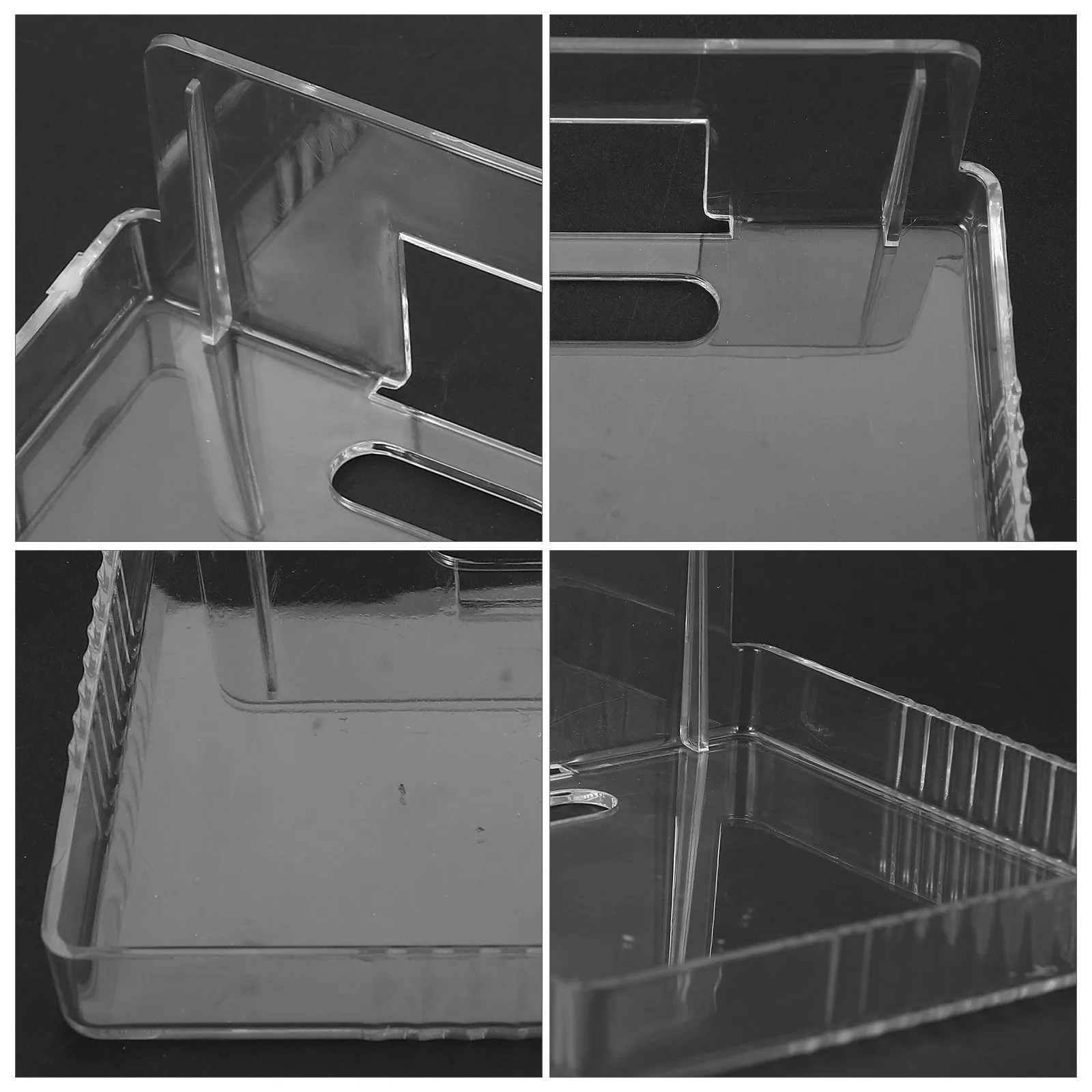 2Pcs Strong Adhesive Wall Shelf for Camera Monitor Router No Drill Small Wall Mount Shelf Transparent Design for Office