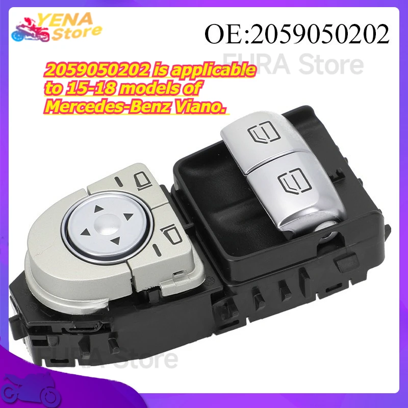 

Power window control switch button 2059050202 is applicable to 15-18 models of Mercedes-Benz Viano.