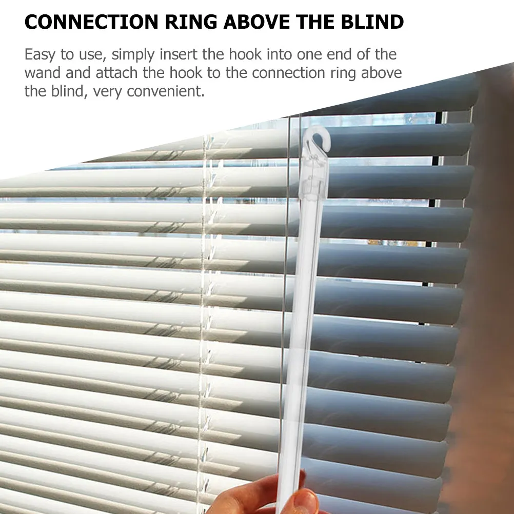 Blind Wand with Hook Replacement for Vertical Blinds Premium Smooth Surface Sturdy Lightweight Tilt Rod Window Blind Parts Easy