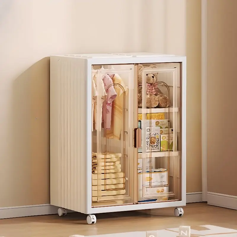 Modern Portable Eco-Friendly Polypropylene Plastic Bedroom Wardrobe Cabinet Foldable Stackable Home Furniture