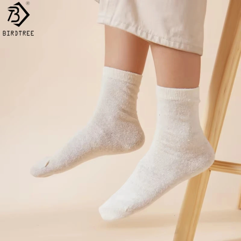 

Birdtree, 2 пары женских домашних носков из 100% натурального шелка с защитой от запаха, унисекс, дышащие, для сна, однотонные, летние, P62932JF