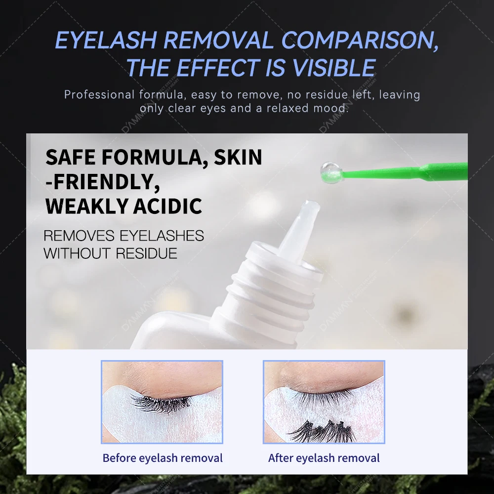 Damman New 15ml Eyelash Glue Remover Quick Removing Grafting Eyelash Extensions Professional Remove Fake Lash Remover Glue