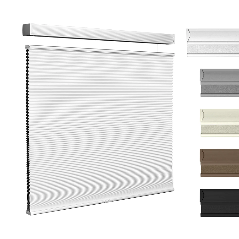 Pocageum Custom Color Size Cordless Top-Down Bottom-Up Cellular Honeycomb Blinds Blackout Light Filtering Window Shades Bedroom