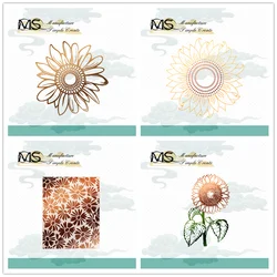 Summer Sunflower Hot Foil Plate Lightning Birthday Lucky Christmas Frames Card Craft Metal Cutting Die Scrapbooking No Embossing