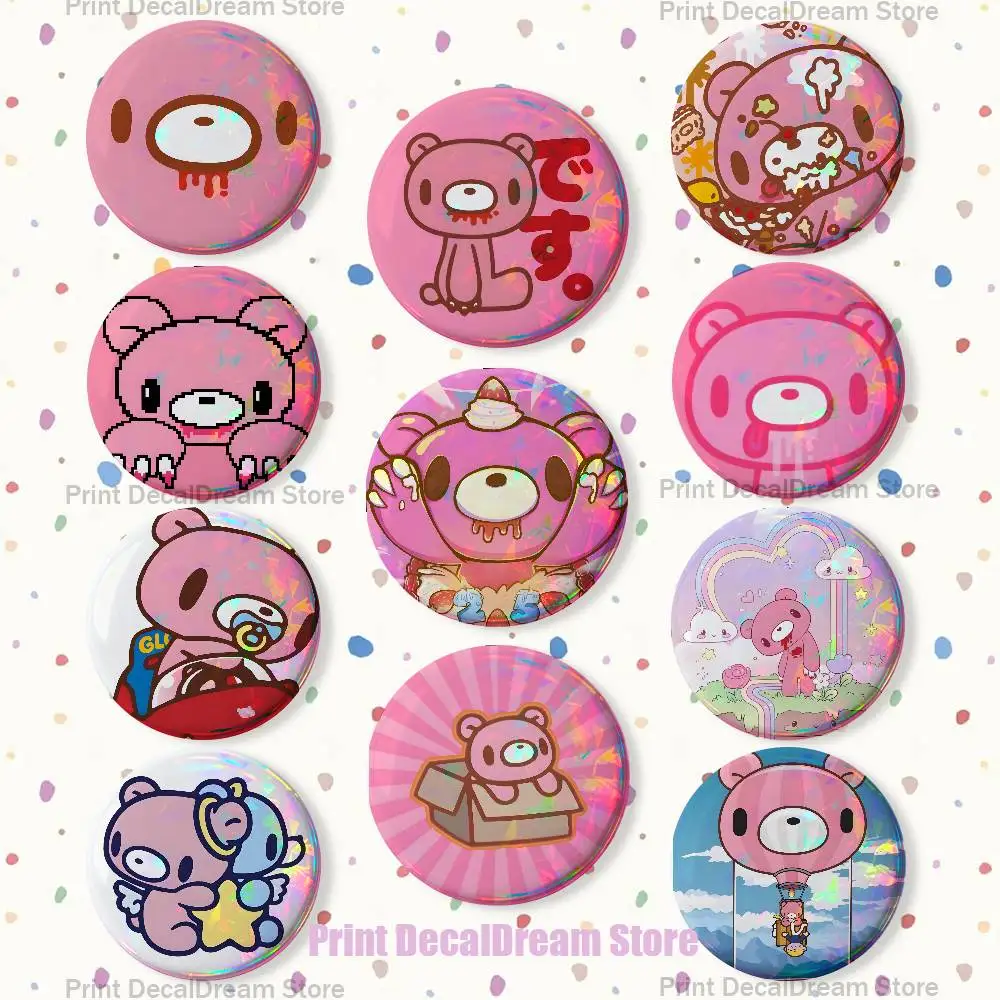 

Cute G-GloomyS Bear Badges Creative Tinplate Button Pins Brooch Creative Quotes Badge Clothes Backpack Jewelry Gift