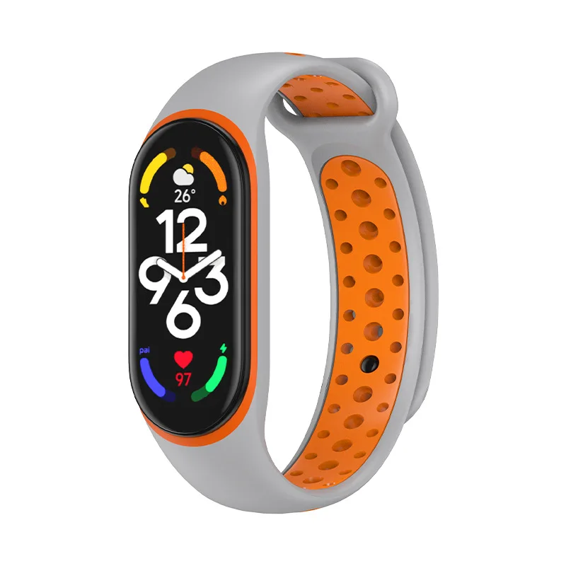 110 Uds correas de reloj para Xiaomi Mi Band 5 6 7 pulsera de silicona correa deportiva de repuesto para Miband 7 6 5 Correa