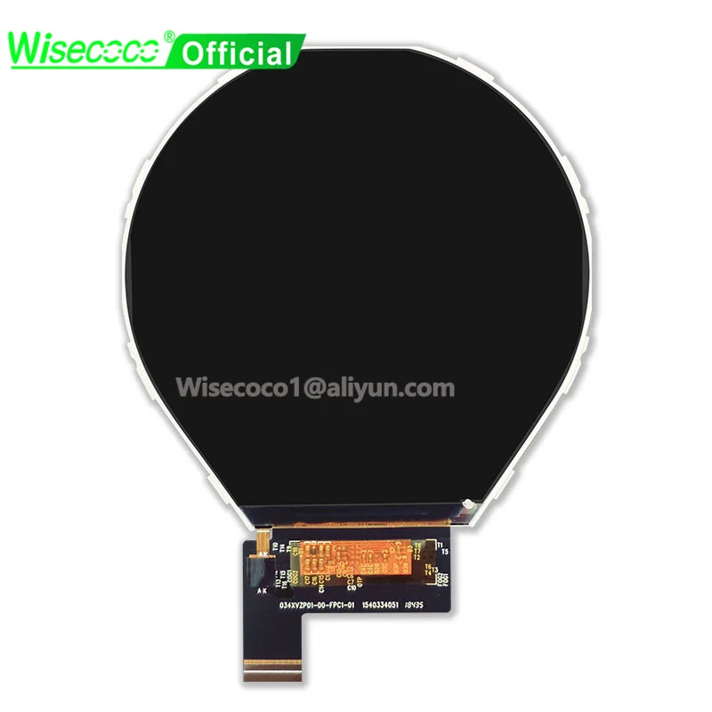 Wisecoco 3.4 Inch Round Circular IPS Display For Raspberry Pi 4b TFT LCD Digital Signage Instruments Screen 800x800 MIPI Board