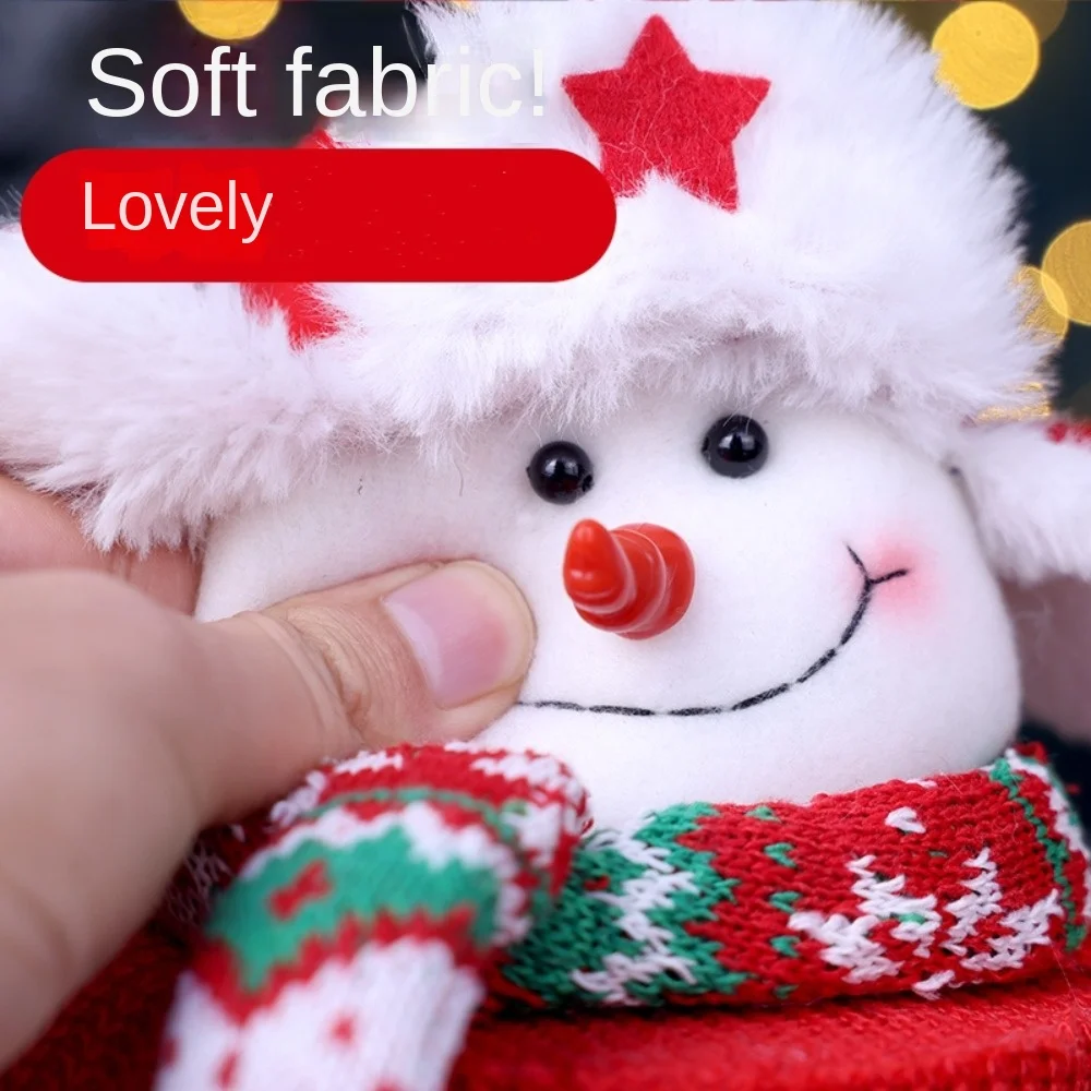 

New Santa Claus Christmas Candy Jar Snowman and Elk Gift Bag Handmade Snowman Gift Box Xmas Ornament Apple Can