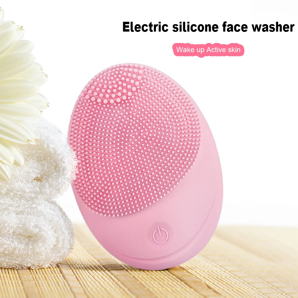 Electric silicone face brush skin massager facial cleanser sonic vibration cleaner deep hole face brush machine Skin Massager