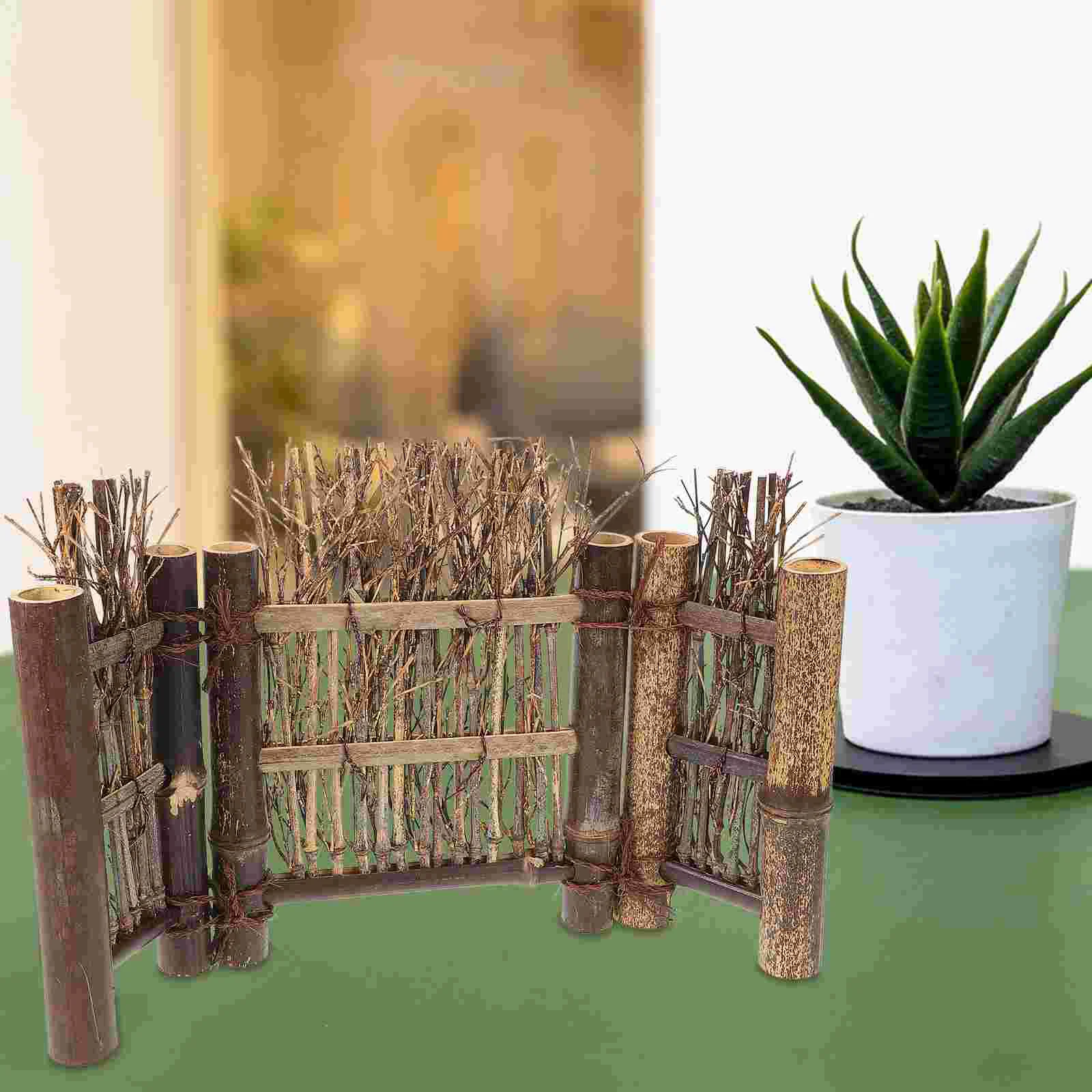 Mini Fence Embellishments for Crafts Fences Miniature Bamboo Gardening Landscape Decor