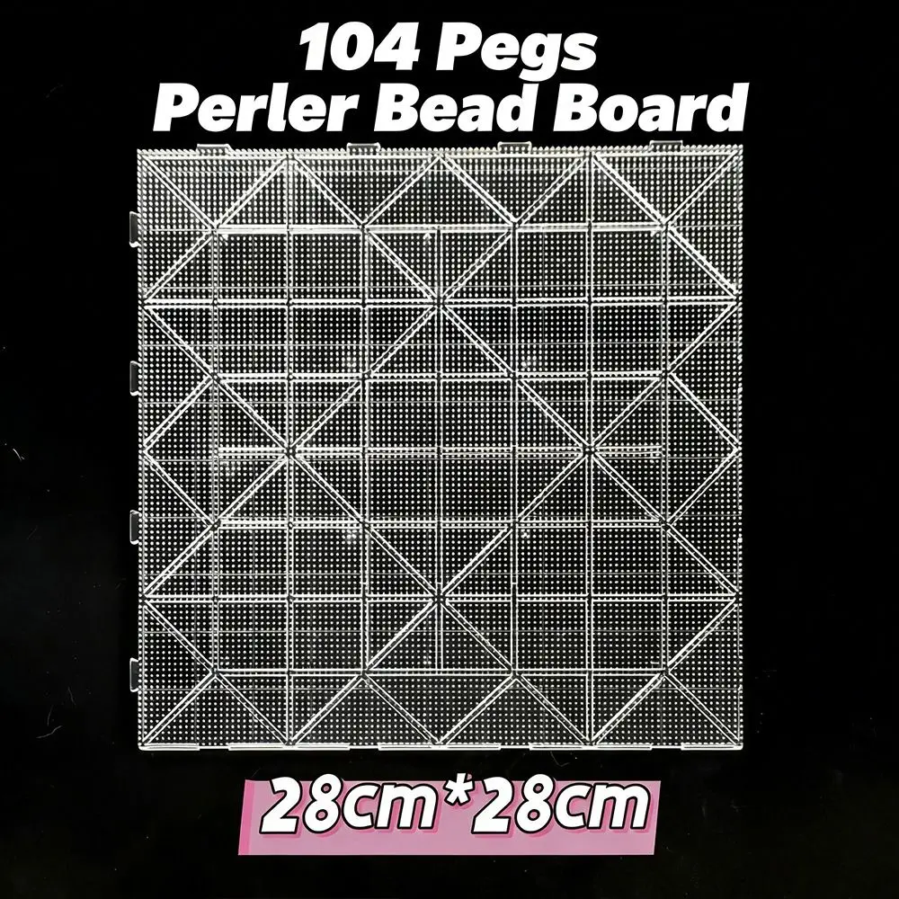 

Square Fuse Beads Pegboards DIY Make Puzzle 52*52 Pins/104x104 Pins Heat Resistant Round Template Handmade Crafts Decor