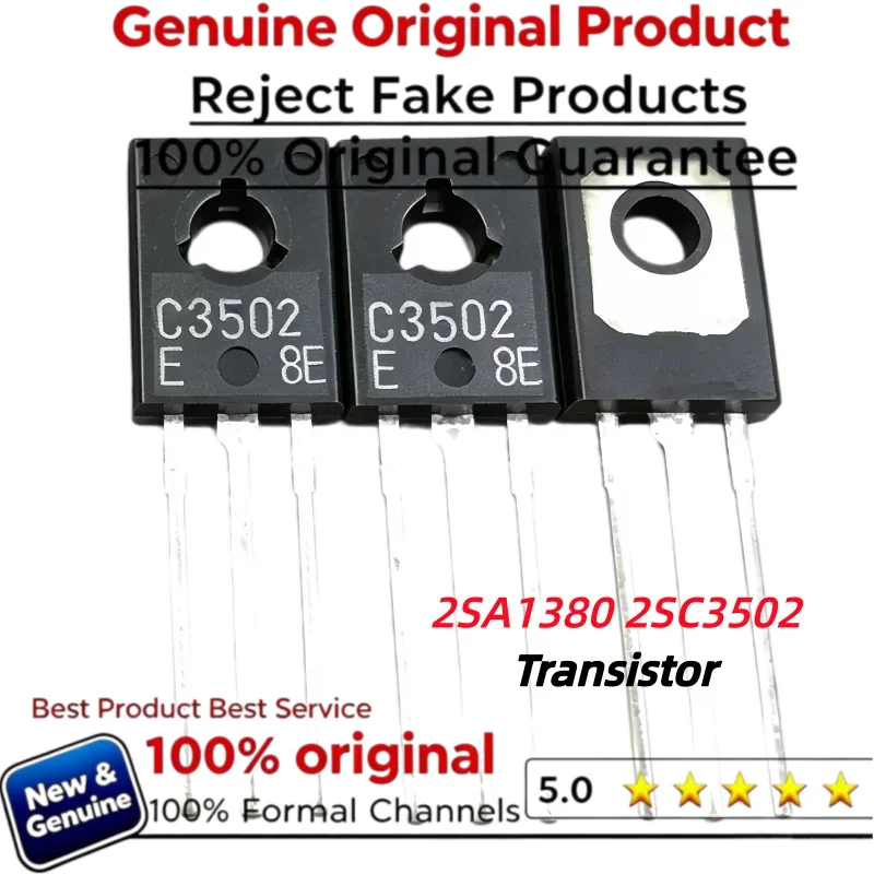 5-10-20pair 100% New Imported Original  2SA1380  2SC3502  A1380 C3502   E Transistor TO-126