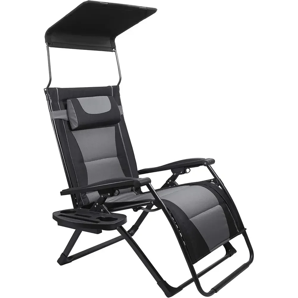 

Sturdy Reclining Lawn Chair: Indoor/Outdoor, Steel Frame, Ideal for Garden, Poolside, Camping