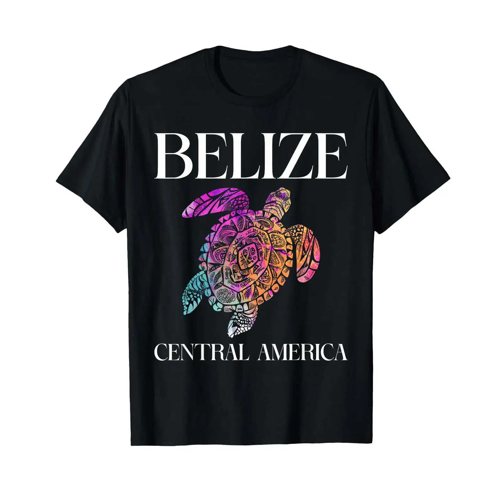 Belize Sea Turtle Central America Vacation Souvenir T Shirt vintage Washed streetwear designer clothes Top For Everyday Wear