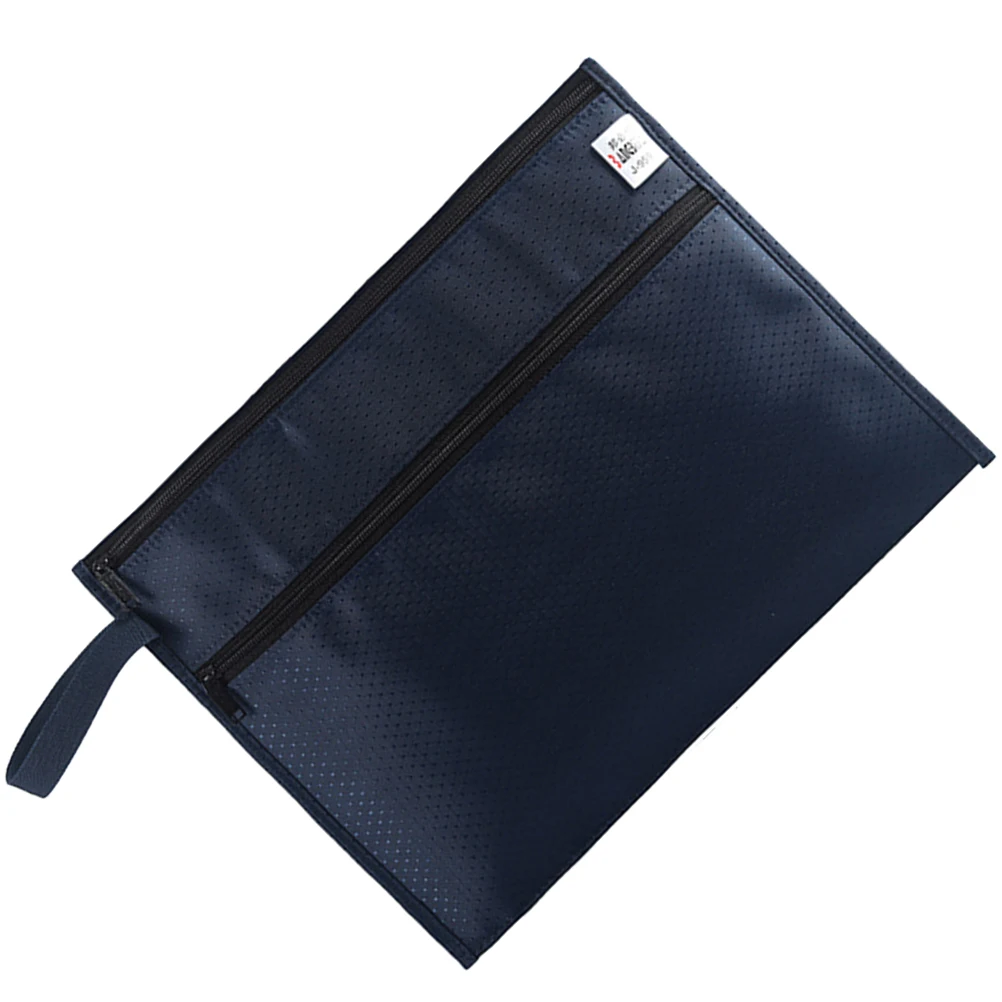 

Waterproof Zipper File Bag Oxford Cloth Holder for Documents Letters Photos Large Space Office Home Travel File Organizer Pouch