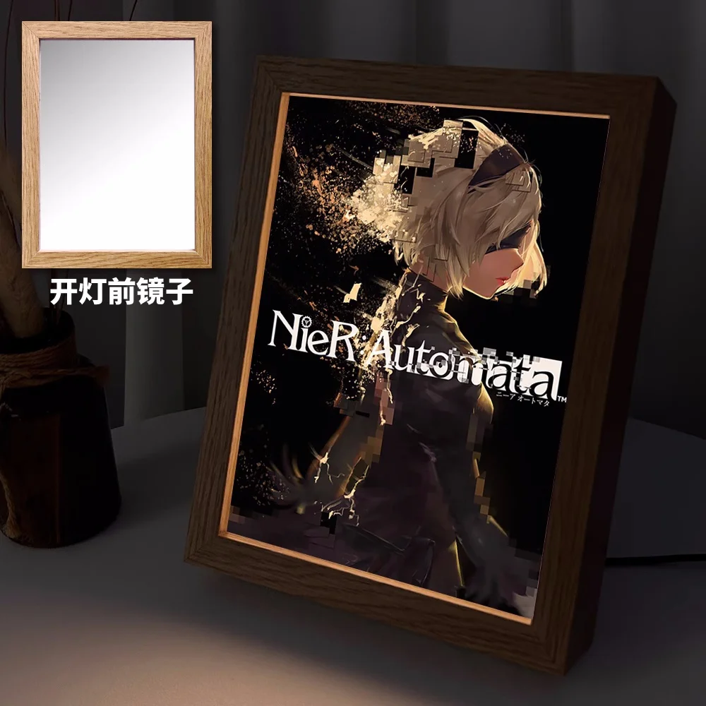 

Anime NieR:Automata Lamp Ornaments Figure Desk Frame Mirror Cosplay 6562 Kids Collection Toy