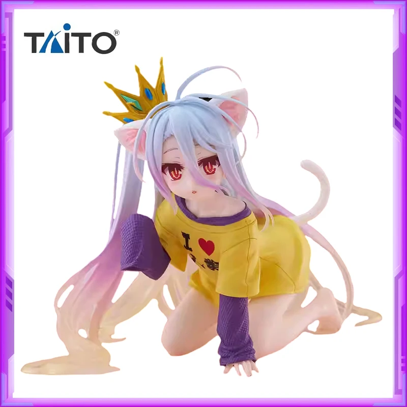 Original TAITO DDC NO GAME NO LIFE Shiro PVC Anime Figures Action Figure Model Toys Christmas Gifts