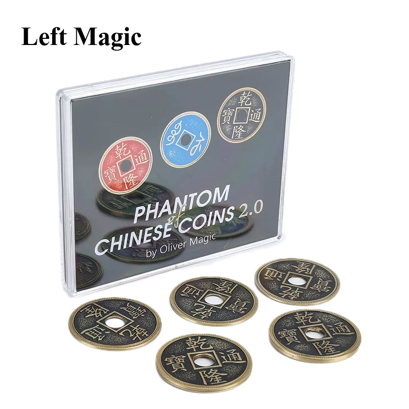 Phantom of Chinese Coins 2.0 Magic Tricks Coin  Appear Color Change Magia Magician Close Up Illusions Gimmicks Mentalism