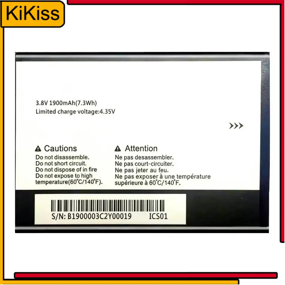 

For Alcatel One Touch Pop C7 OT-7041 7041D Dual CAB1900003C2 Tli019b2 1900Mah Mobile Phone Battery High-Capacity