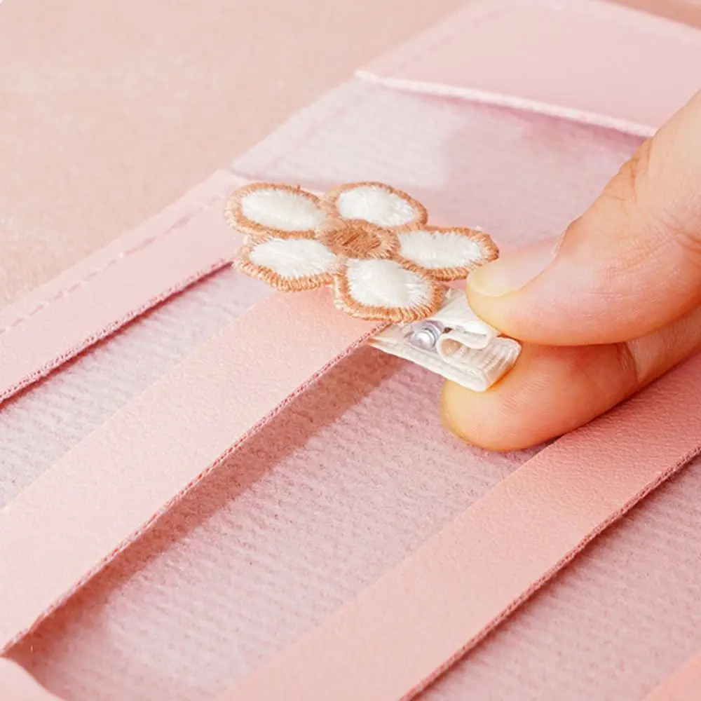 Delicate Bow Hair Clip Storage Bag Cute Compact Hair Accessory Box Pink Leather Hair Accessories Carrying Case Home