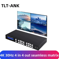 HDMI matrix 4-in 4-out seamless video matrix switch 4K distribution switch audio and video 4X4