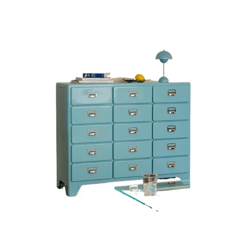 

Tin cabinet household living room drawer dining side cabinet metal chest cabinet