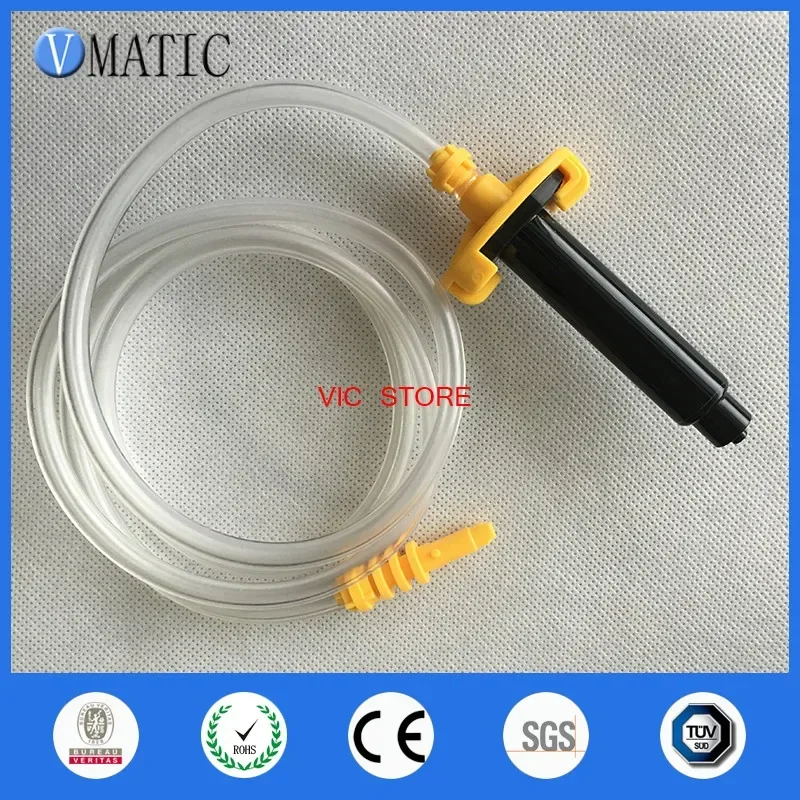 Free Shipping EFD 10cc/ml Pneumatic Syringe Barrel Valve Robot Adapter With Syringe Piston And Dispensing Needle Tip