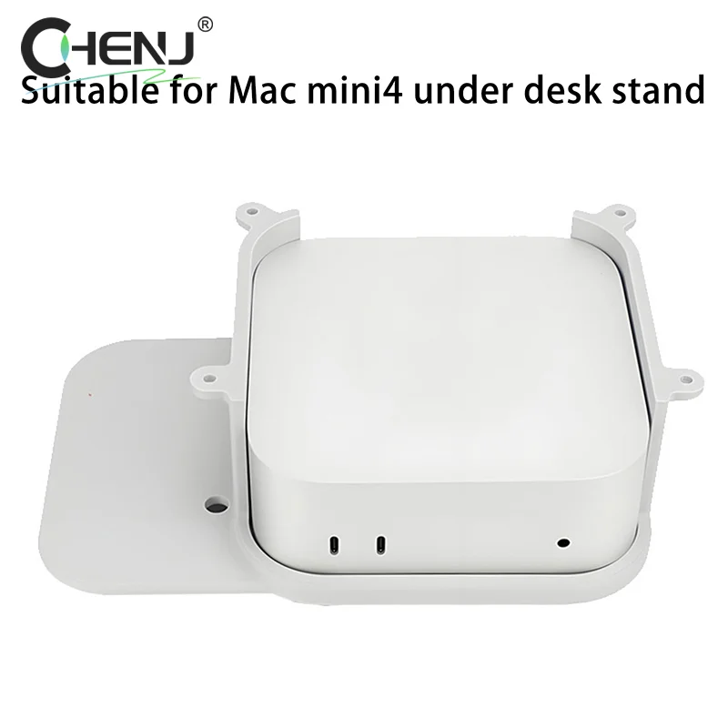 1pcs Under Desk Mounting Stand Case With Screws Mini Computer Holder For Mac Mini M4 2024 Desktop Mini PC Stand Bracket