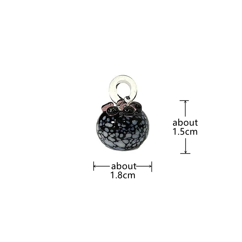 2Pcs Mini Blueberry Glass Pendant Cute Fruit Berry Charms DIY Craft Accessories Perfect Holiday Party Gift For Handmade Lovers