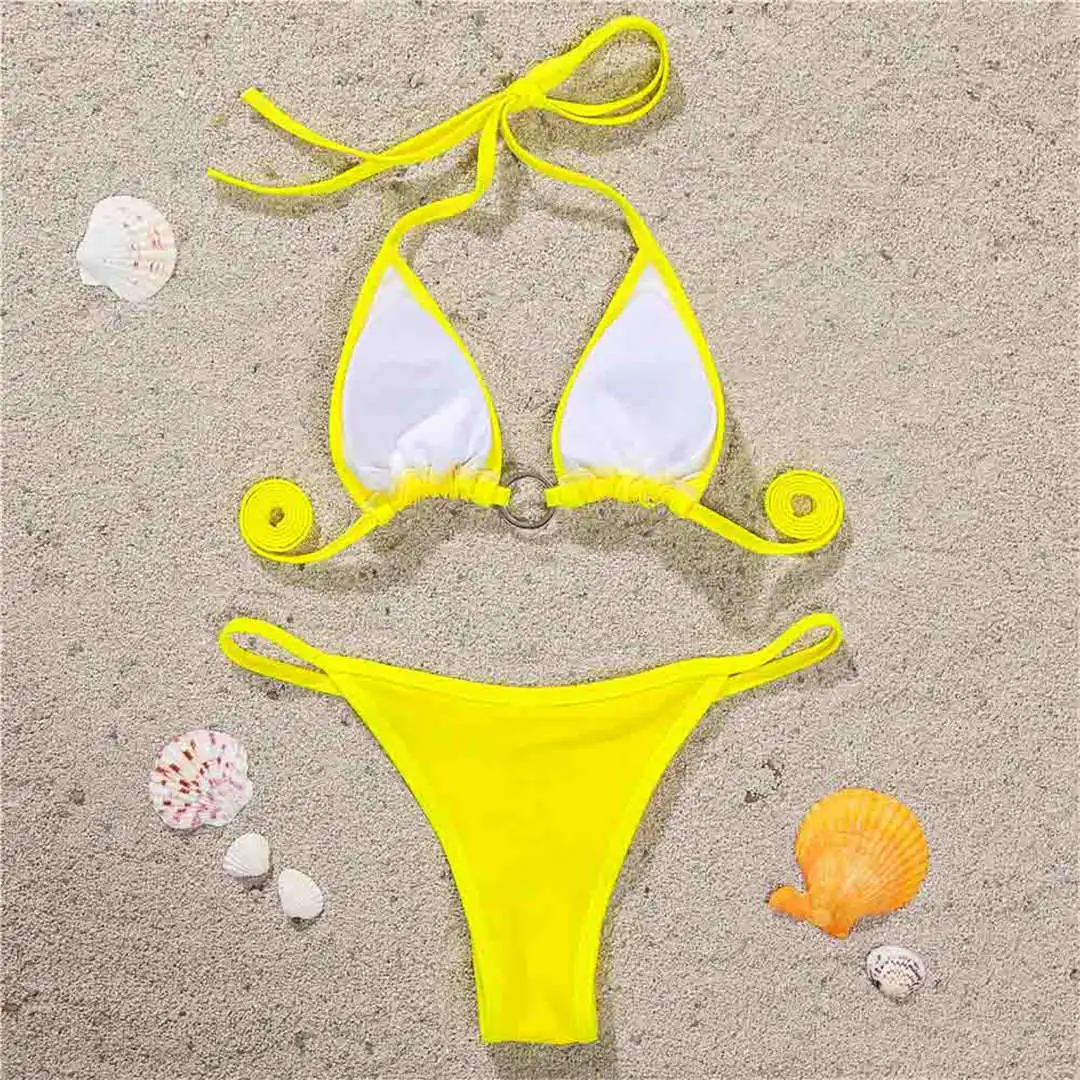 Sexy Bling Strass Mini Bikini Damen Badeanzug Frauen Bademode Zweiteiliger Bikini-Set Bademantel Badeanzug Schwimmen Damen V2064 – Detail 28