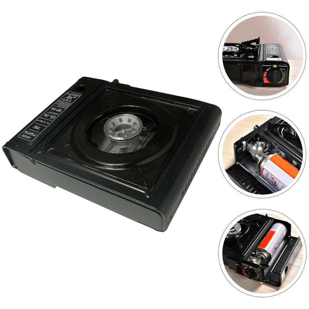 

Portable Camping Stove Compact Wok Household Grill Gas Cassette Furnace Outdoor BBQ Reusable Cooking Equipment Stainless Steel