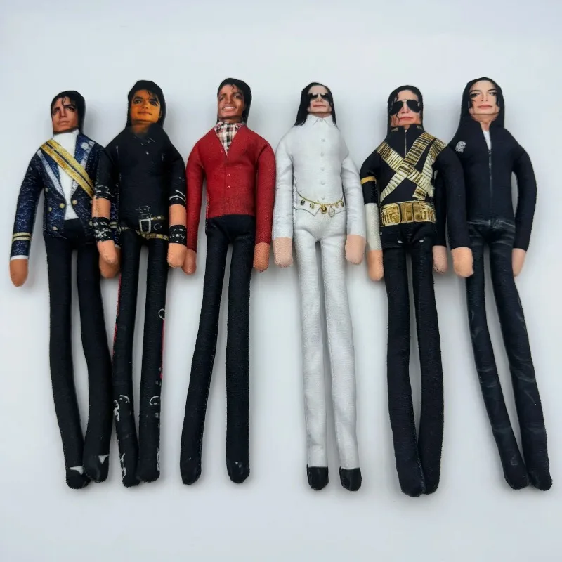 Image of 6 Stück Anime Michael Jackson Cosplay Requisiten-Puppe Plüsch-Stofffigur mit Beweglichen Gelenken Raumdekoration Geschenk für Fans