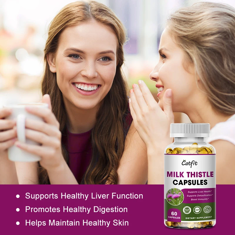 Natural Herbal Milk-Thistle&Dandelion Root Capsules Helps Detox Clearing,Heat Detoxifying,Liver protection Decompose alcohol