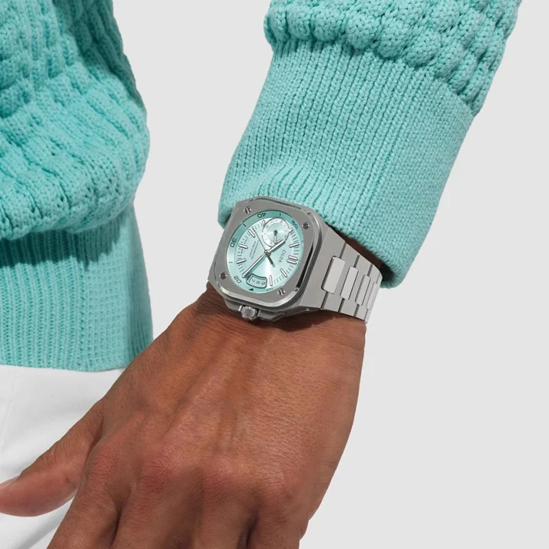 ساعة رياضية مربعة زرقاء من CILOA للرجال 2025 ماركة كبيرة الحجم فاخرة عالية الجودة هدية مثالية لصديقها ساعة كوارتز