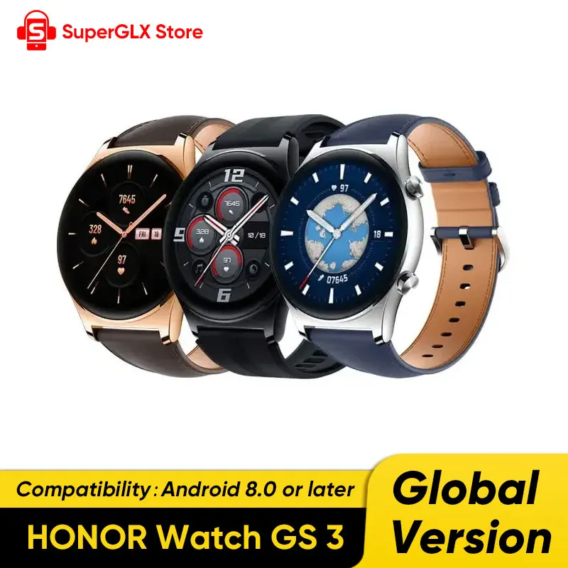 HONOR Watch GS 3 Global Version 3D-Curved Glass SmartWatch GS3 1.43