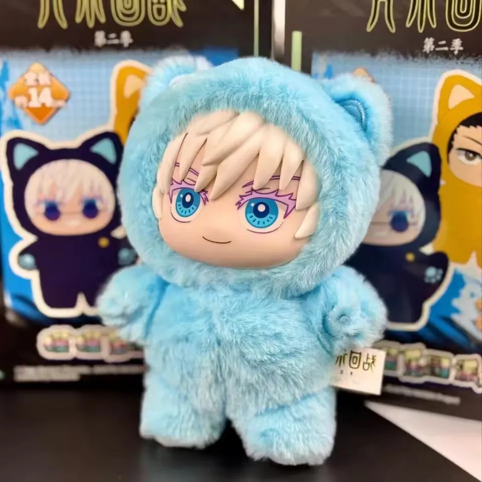 New Stock Genuine Eaki Jujutsu Kaisen Season 2 Cat Park Party Gojo Satoru Plush Box Doll Bag Pendant Model Collection Gifts Toys