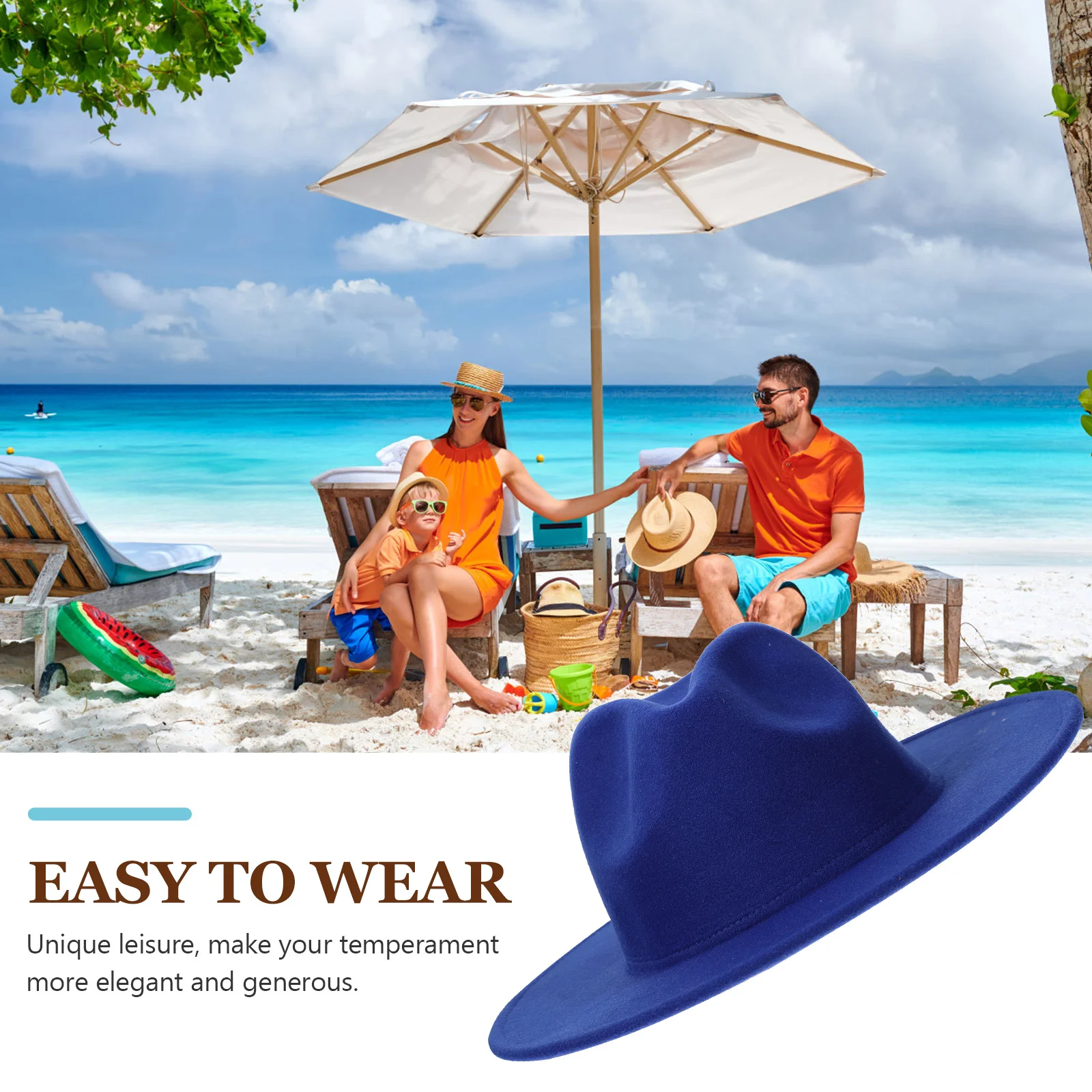 

1pcs Double Tone Hat Fedora Wide Brim Felt Hat For Men Women Fashion Masquerade Wedding Party Decor