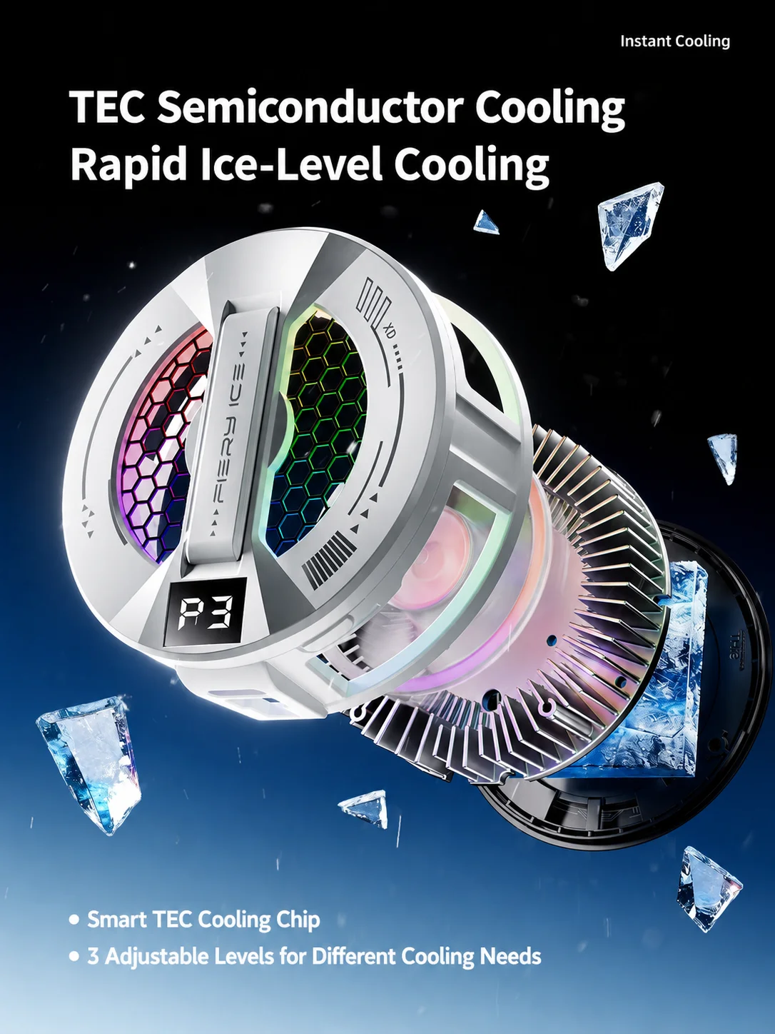 NEW TL181 Pro Mobile Cooler 10W Magnetic/Back-clip Ice Cooling Radiator Digital Display RGB Light Gaming Temperature Control