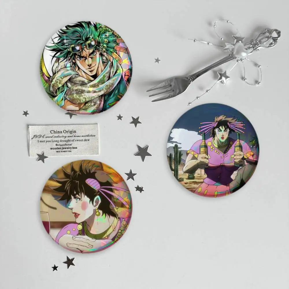 Anime JoJo Joseph Joestar Icon Brooches Cartoon Badge Pins Backpack Hat Accessories Friend Gift