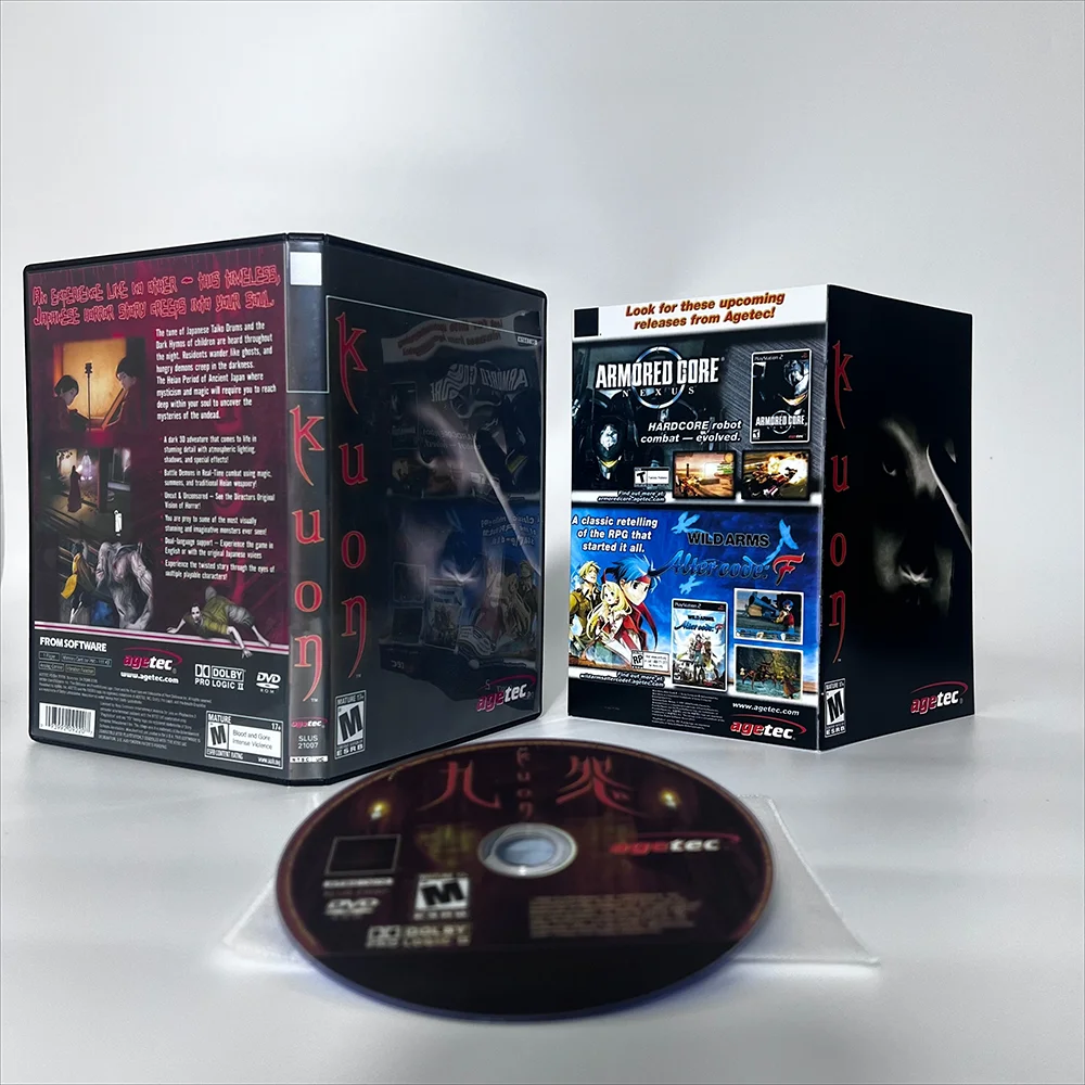 إصدار Retro Game Kuon Copy CD NTSC U/C وPal مع دليل لـ PS2 Disc Game Unlock Console قرص مضغوط قراءة مخصصة مباشرة