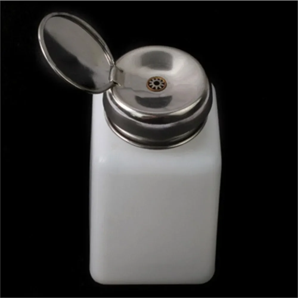 

200ML Nail Liquid Alcohol Press Empty Container Bottle Portable Acrylic Gel Polish Cleaner Remover Dispenser Pump Storage Bottle