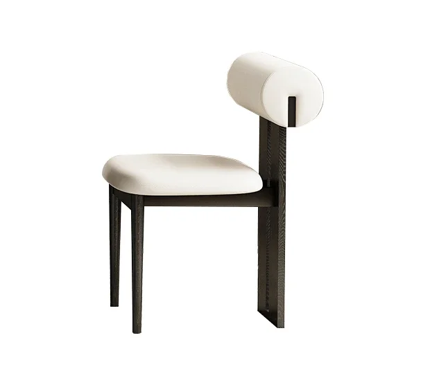 

A Creative Kitchen Dining Chair Home Restaurant Nordic Cream Style Designer Solid Wood Dining Chair Back Modern Home Furniture