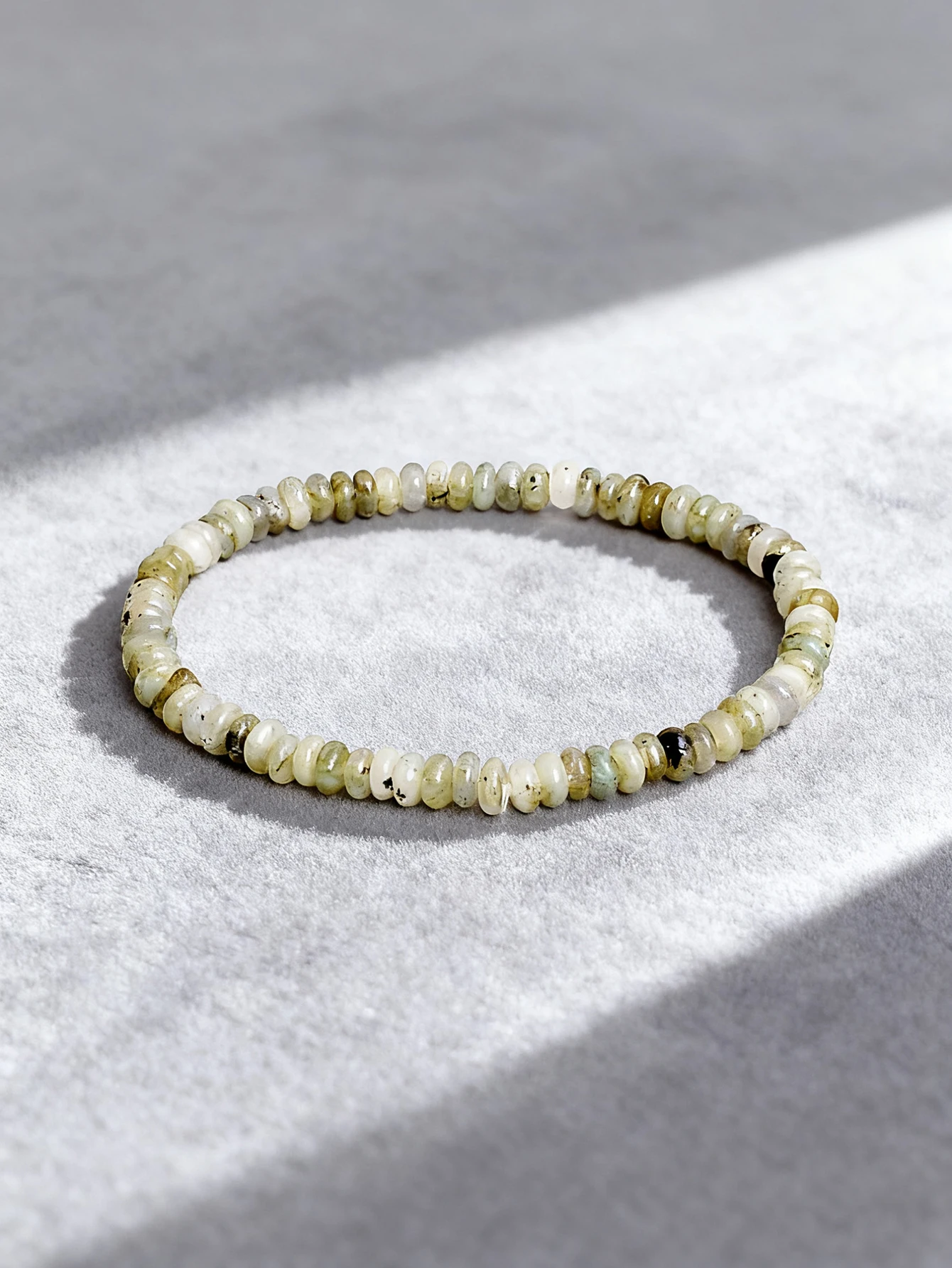 الحجر الطبيعي رمادي اللابرادوريت سوار المعداد حبة 4x2 مللي متر للطاقة الريكي شفاء حسن الحظ سحر ومشاعر إيجابية مجوهرات هدية