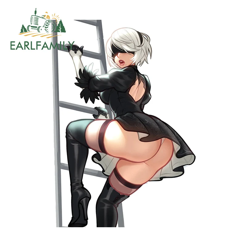 

EARLFAMILY 13 см x 9,1 см для Аниме Сексуальная задница Автомобильная Наклейка Автомобильные аксессуары шлем переводная картинка Hentai NSFW Booty креативное виниловое украшение