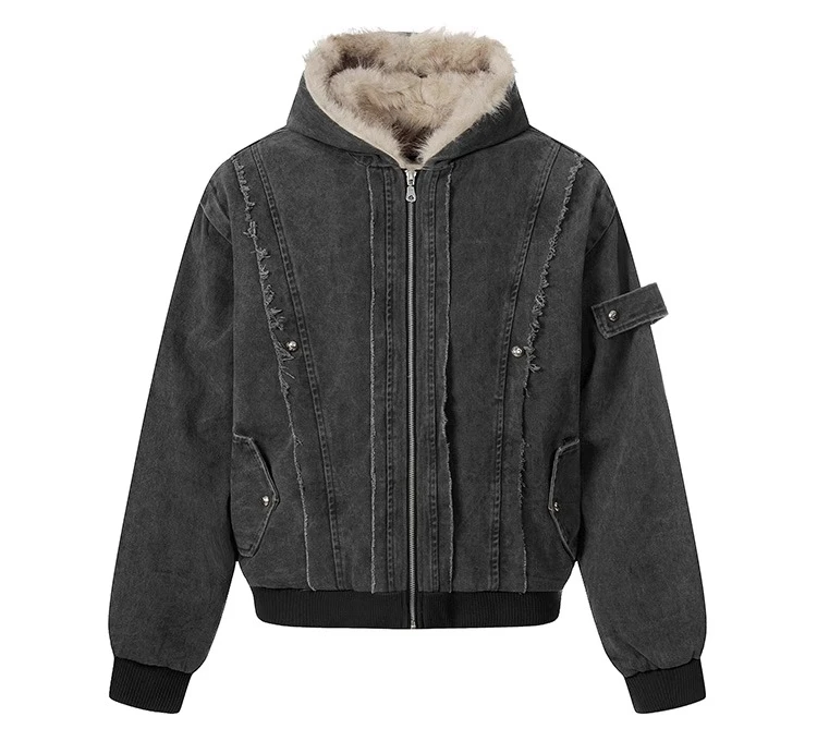 2025 Men's Winter New Jackets Men's Stylish Warm Long Sleeve Parkas Handsome Simple Solid Color Warm Thickened Tooling Jackets