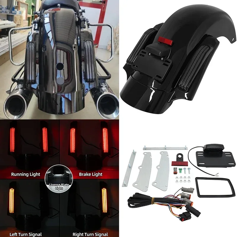 

Motorcycle LED Rear Fender System For Harley Touring 2009-UP Electra Glide Road King Street Glide Ultra Limited FLHX FLTRX FLHR
