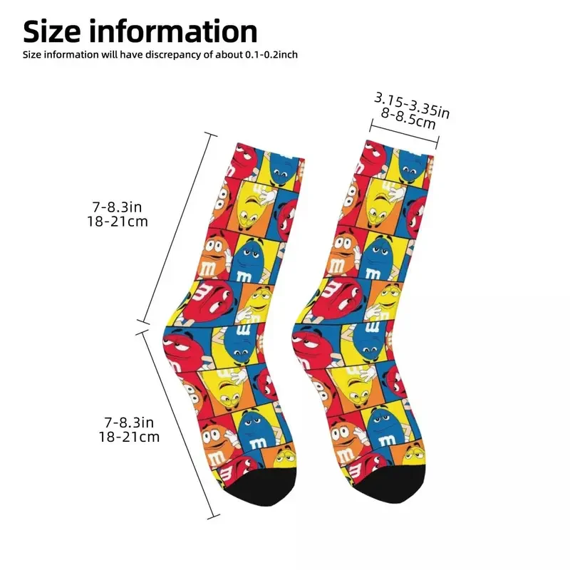 M beans Funny Dress sock Candy Character Collection Unisex Winter Socks Cycling Happy Crew Socks Street Style Crazy Sock